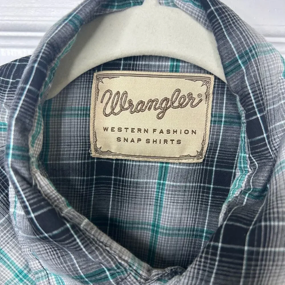 Wrangler Western Snap Shirt Size Large
